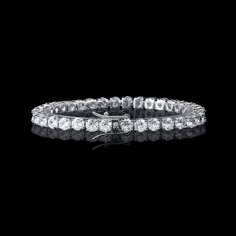 Bracelet en or blanc fait main